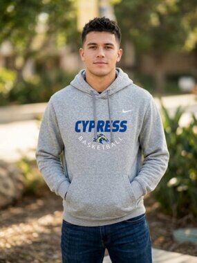 Nike Cypress College Basketball Pullover Hoodie Grey Large